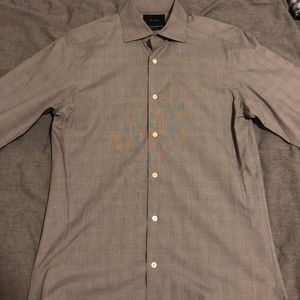 Faconnable Gray Plaid Shirt